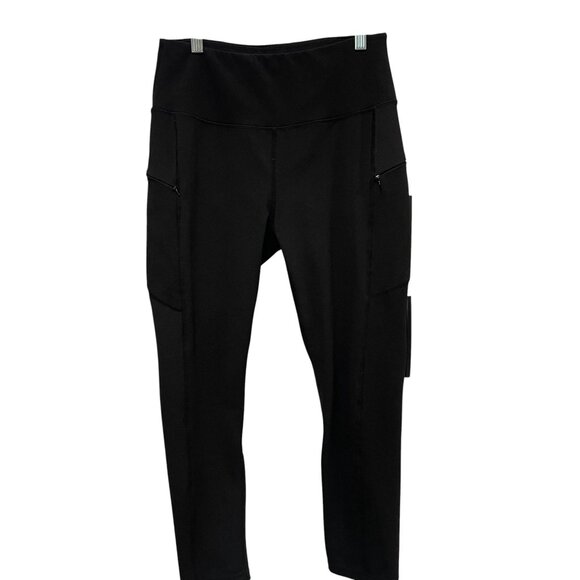 Level Up Active Black Leggings Medium Cargo Athleisure Gym Yoga Streetwear - Picture 5 of 8
